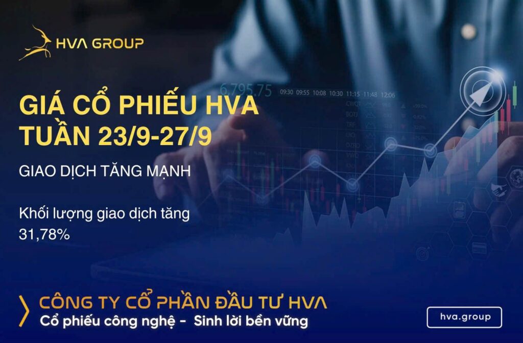 GIÁ CỔ PHIẾU HVA TUẦN 23/9-27/9: GIAO DỊCH TĂNG MẠNH