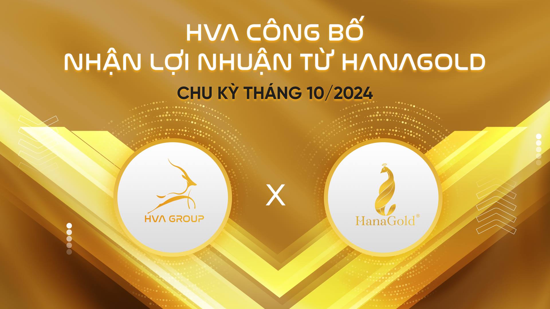 HVA CÔNG BỐ NHẬN LỢI NHUẬN TỪ HANAGOLD CHU KỲ THÁNG 10/2024