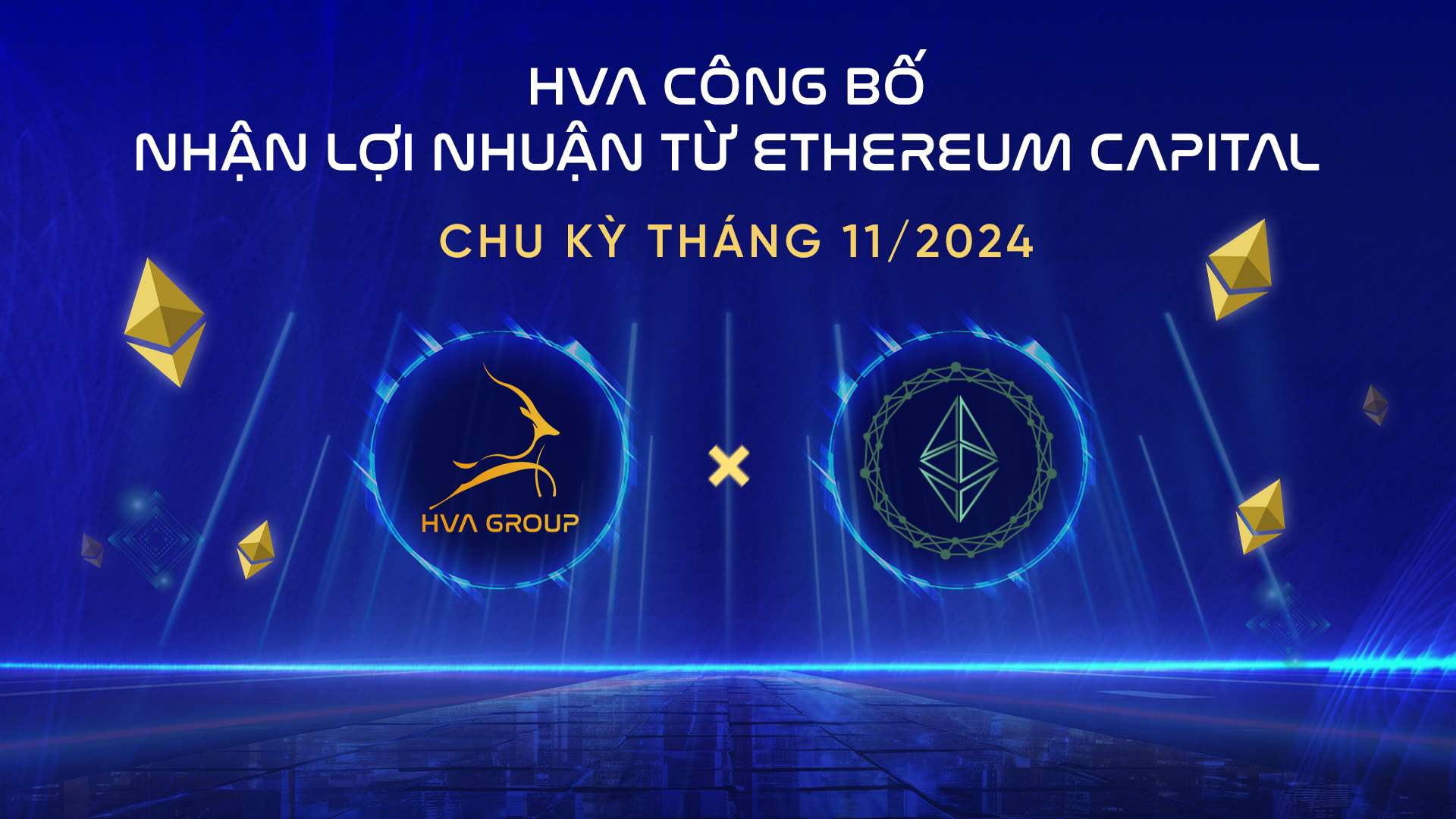 HVA ANNOUNCES RECEIVING PROFIT FROM ETH CAPITAL CYCLE NOVEMBER 2024