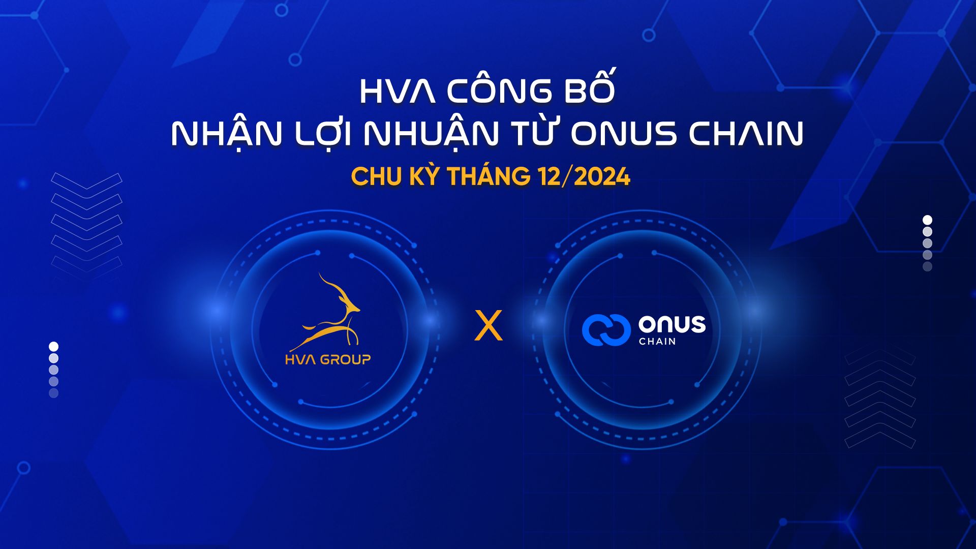 HVA CÔNG BỐ NHẬN LỢI NHUẬN TỪ ONUS CHAIN CHU KỲ THÁNG 12/2024