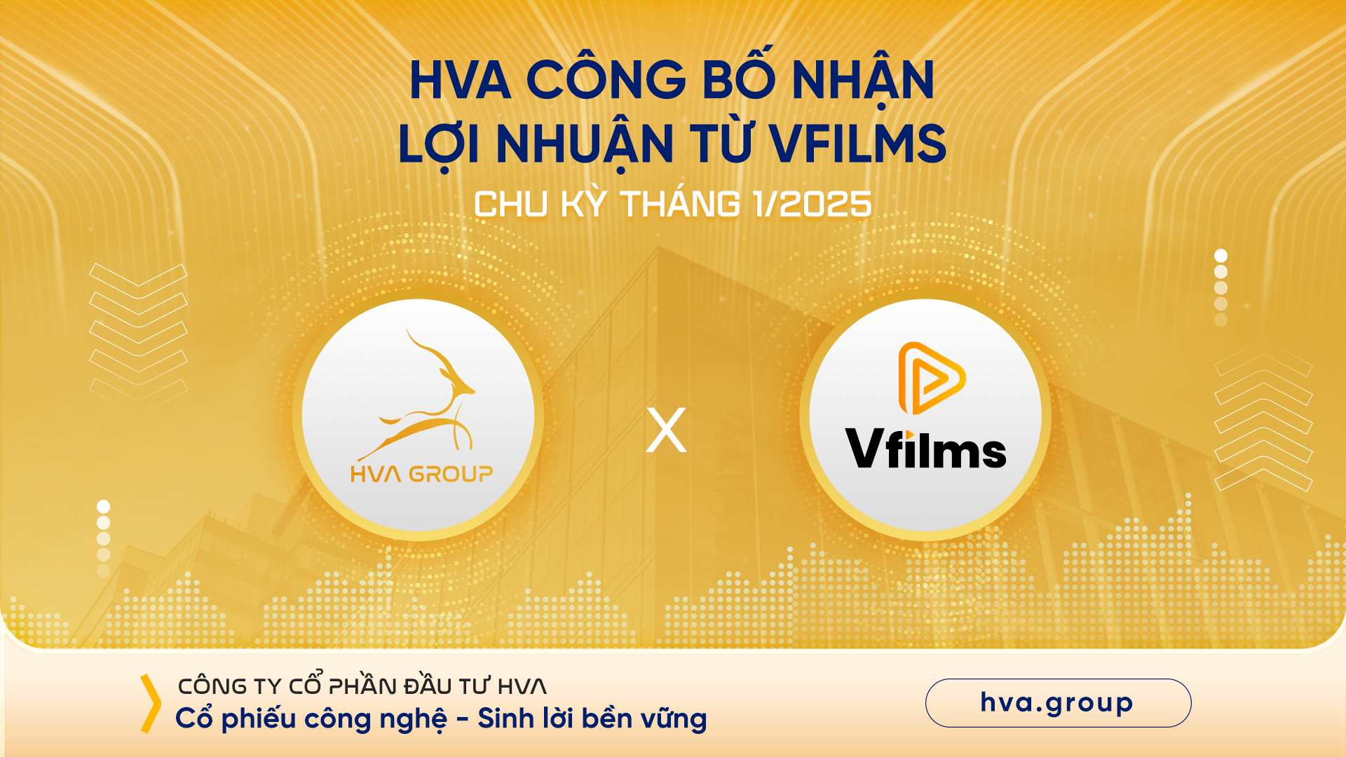 HVA CÔNG BỐ NHẬN LỢI NHUẬN TỪ VFILMS CHU KỲ THÁNG 01/2025