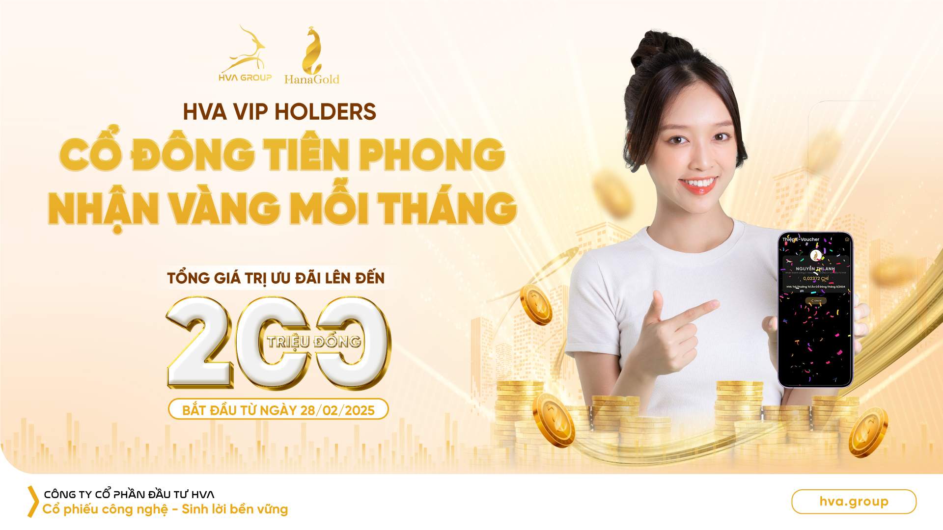 HVA VIP Holders – Pioneer Shareholders, Receive Gold Every Month