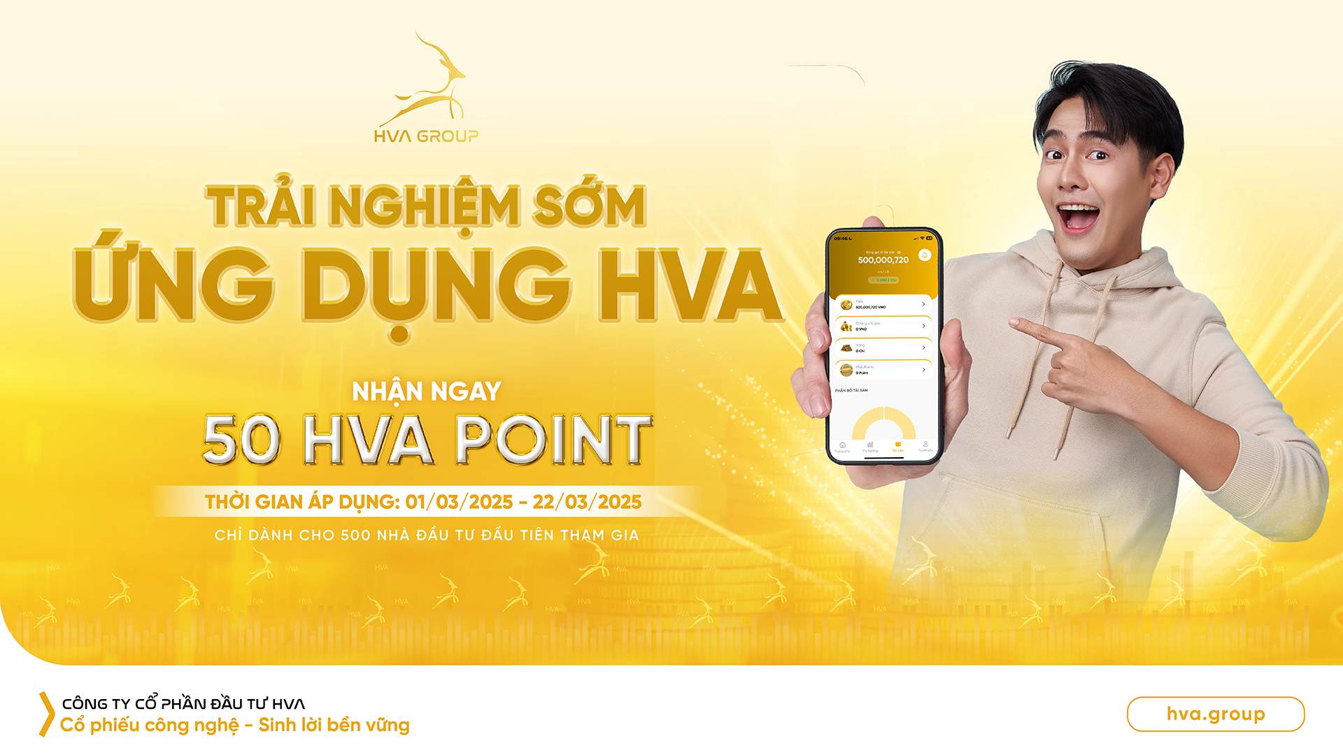 TRẢI NGHIỆM SỚM ỨNG DỤNG HVA – NHẬN NGAY 50 HVA POINT