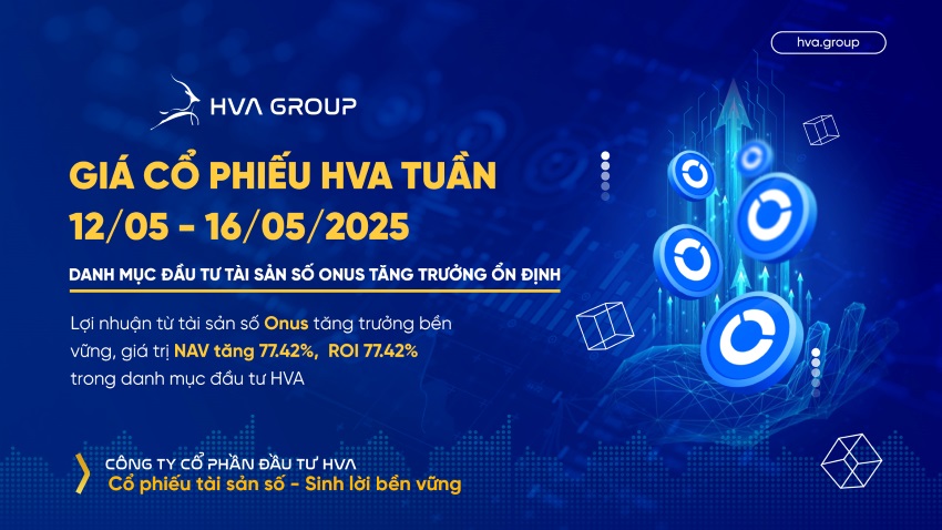 GIÁ CỔ PHIẾU HVA TUẦN 12/05-16/05: DANH MỤC ĐẦU TƯ TÀI SẢN SỐ ONUS TĂNG TRƯỞNG ỔN ĐỊNH