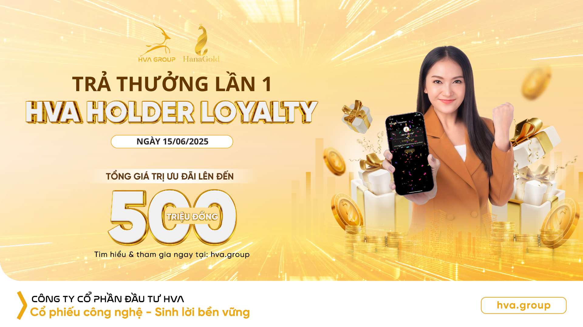 THÔNG BÁO TRẢ THƯỞNG LẦN 1 CHƯƠNG TRÌNH: “HVA HOLDER LOYALTY – GẮN BÓ LÂU DÀI, NHẬN VÀNG MỖI THÁNG”