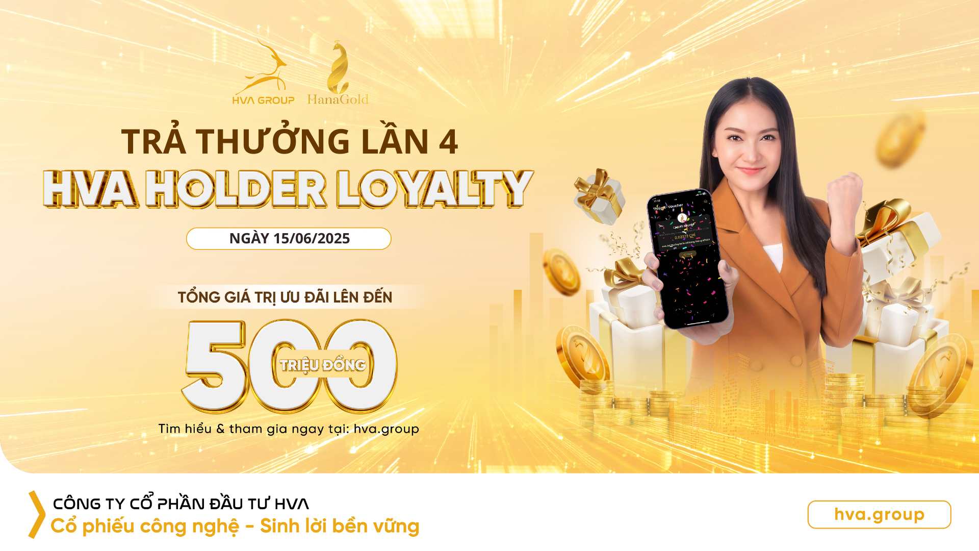 ANNOUNCEMENT OF 4TH REWARD OF PROGRAM: “HVA HOLDER LOYALTY – LONG-TERM STAY, RECEIVE GOLD EVERY MONTH”