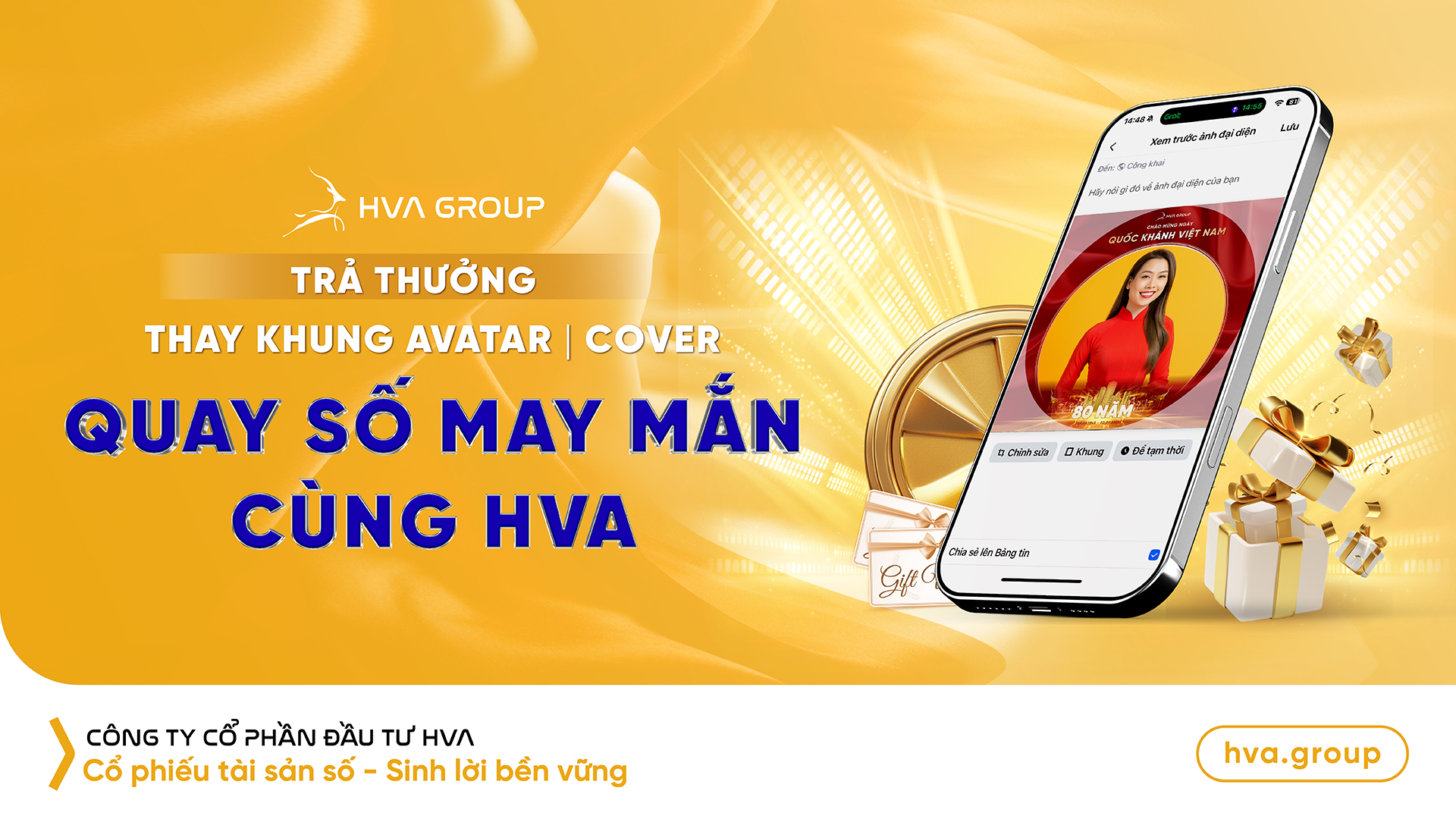 HVA Group thông báo trả thưởng chương trình “Thay Avatar/Cover – Quay số may mắn cùng HVA”