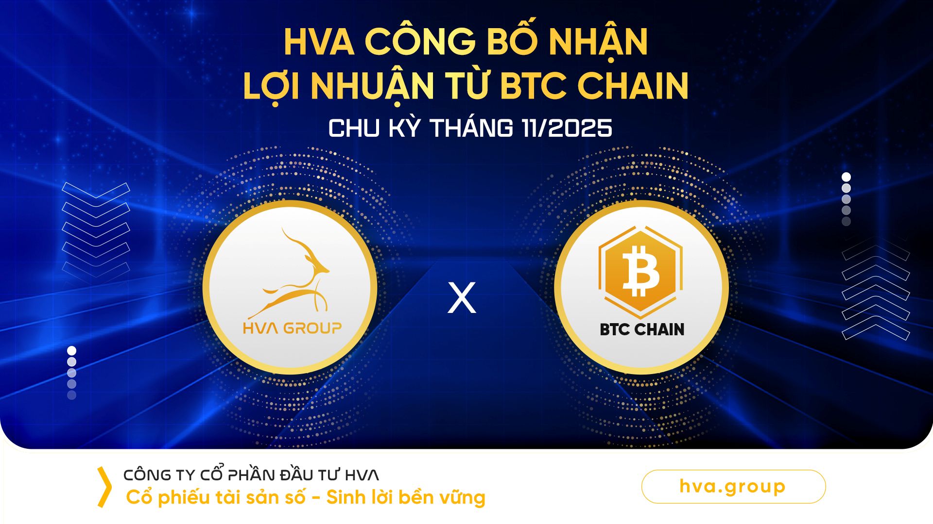 HVA ANNOUNCES RECEIVING PROFIT FROM BTC CYCLE NOVEMBER 2025