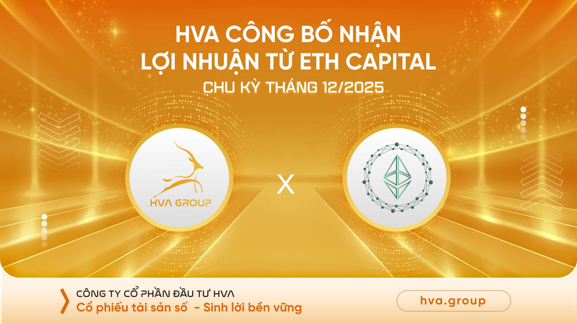 HVA CÔNG BỐ NHẬN LỢI NHUẬN TỪ ETH CHU KỲ THÁNG 12/2025