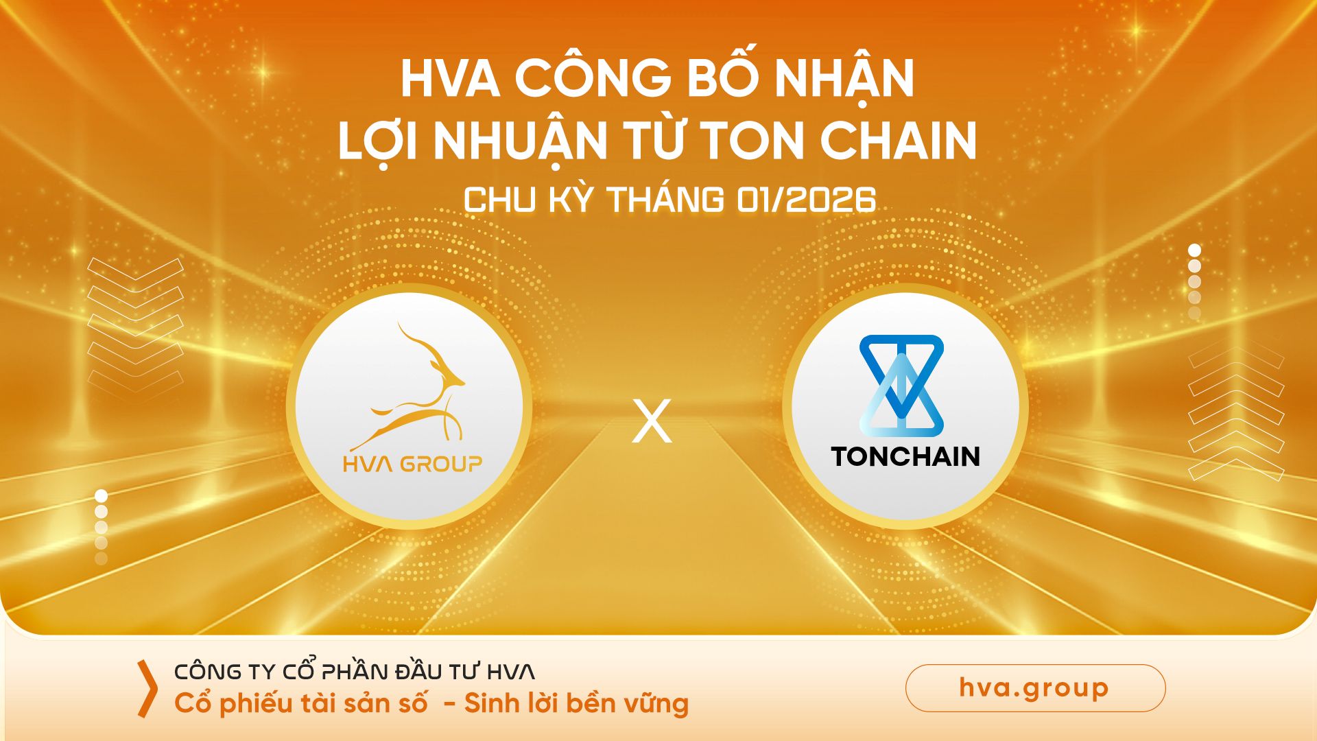 HVA announces receipt of profits from TON (The Open Network) for the January 2026 cycle.