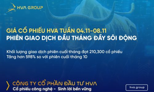 GIÁ CỔ PHIẾU HVA TUẦN 04/11-08/11: PHIÊN GIAO DỊCH ĐẦU THÁNG ĐẦY SÔI ĐỘNG